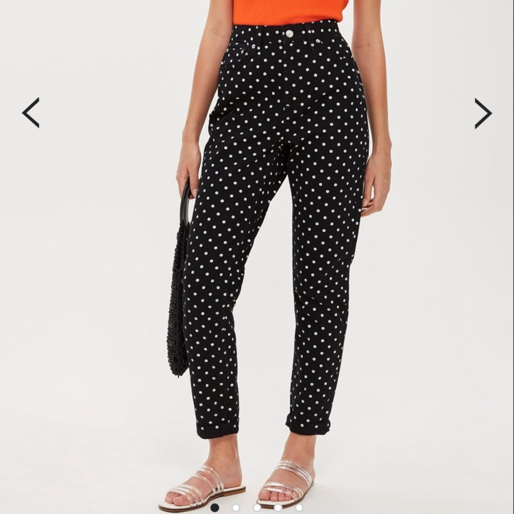 Top shop Polka Dot Mom Jean!! Super cute